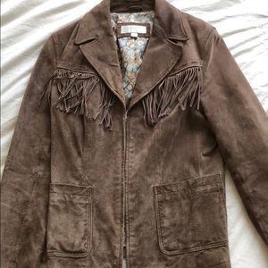 Suede leather jacket